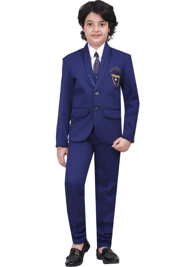 BT DEZINES Royal Blue 5-Piece Suit Set for Boys