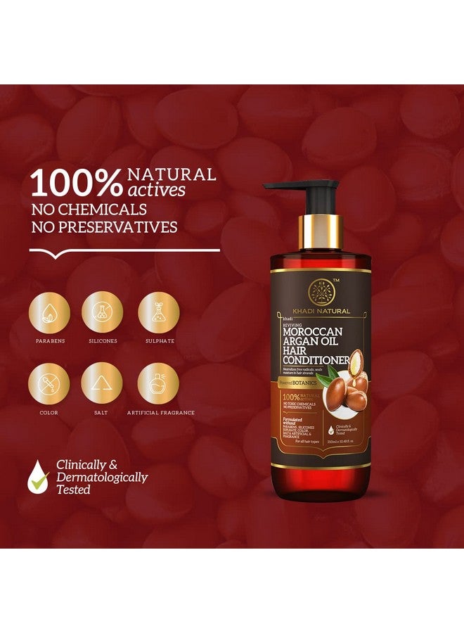 Khadi Natural Powered Botanics Moroccan Argan Oil Hair Conditioner|Superior Hair Care| Naturally Shiny Hair| Suitable For All Hair Types| 310 Ml - Image 4