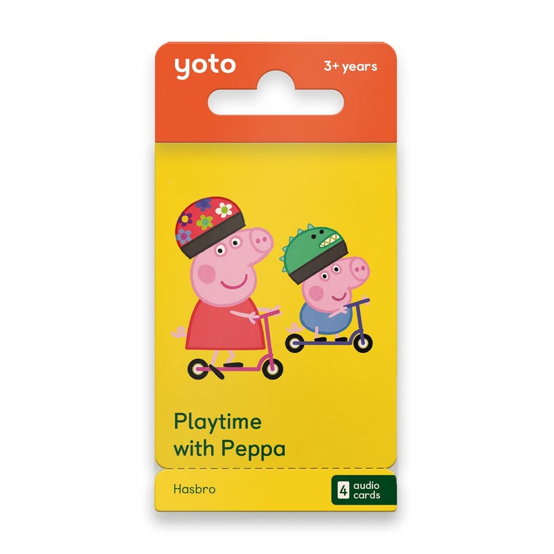YOTO Playtime with Peppa â€“ 4 Kids Audio Cards for Use with Player & Mini All-in-1 Audio Device, Educational & Screen-Free Listening with Fun Stories for Daytime, Bedtime & Travel, Ages 3+ - Image 1