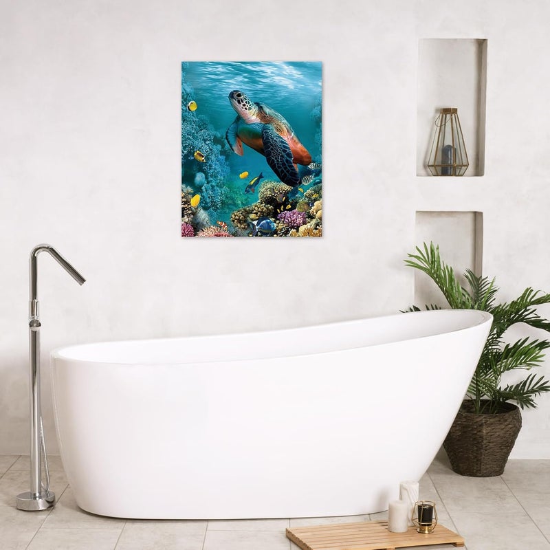 HVEST Animal Art Deco 16" X 20" Pink Flamingo Canvas Wall Art Painting - Image 2