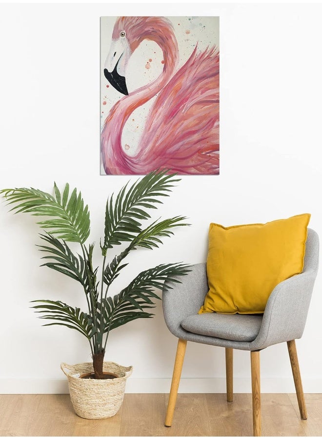 HVEST Animal Art Deco 16" X 20" Pink Flamingo Canvas Wall Art Painting - Image 3