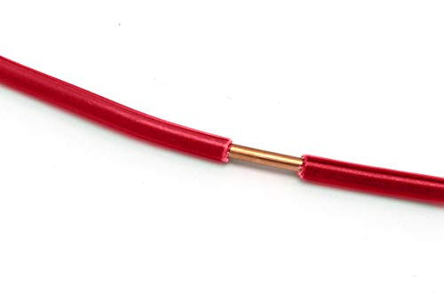 THE CIMPLE CO 10 Feet (3 Meter) - Insulated Solid Copper THHN/THWN Wire - 14 AWG, Made in The USA, Residential, Commerical, Industrial, Grounding, Electrical Rated for 600 Volts - in Red - Image 3