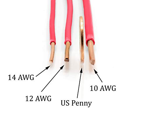 THE CIMPLE CO 10 Feet (3 Meter) - Insulated Solid Copper THHN/THWN Wire - 14 AWG, Made in The USA, Residential, Commerical, Industrial, Grounding, Electrical Rated for 600 Volts - in Red - Image 4