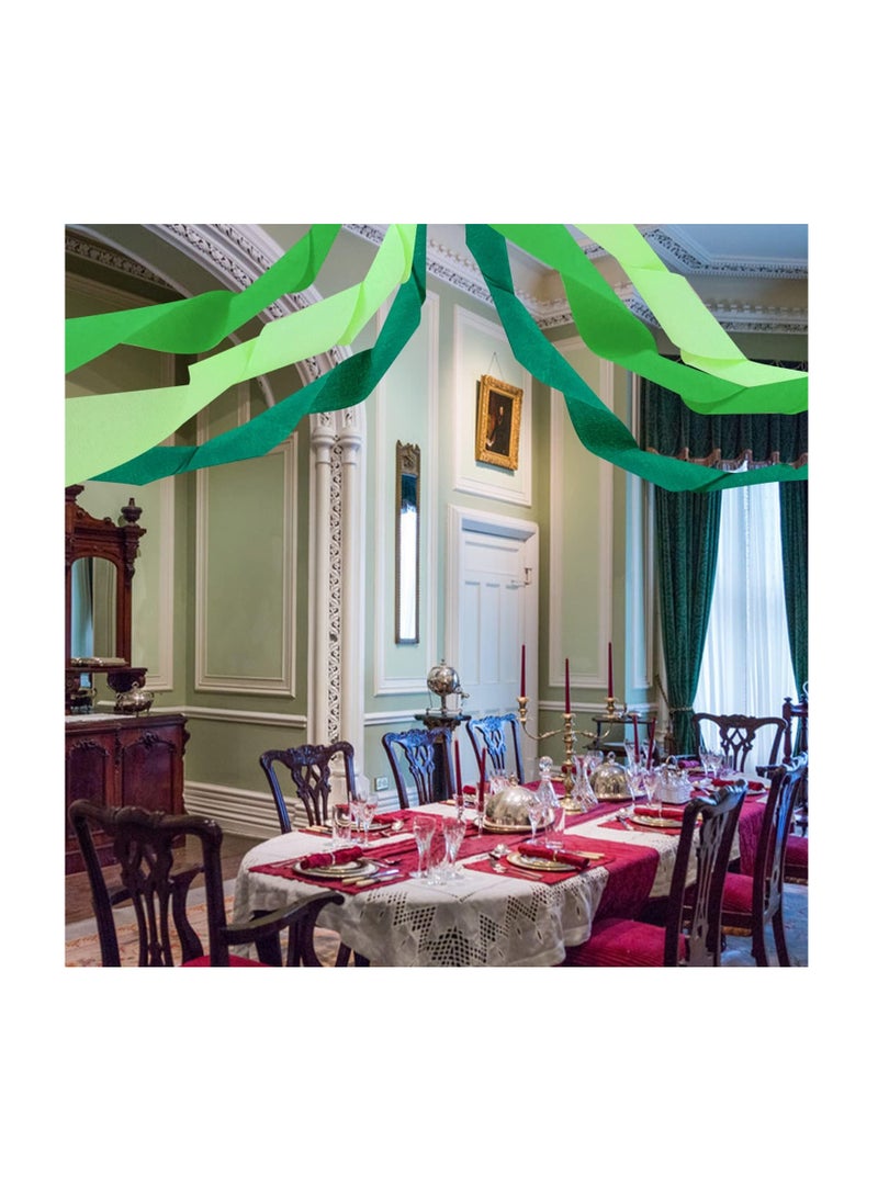 Green Crepe Paper Streamer 992 Feet 20 Rolls Green Crepe Streamers Spring Party Backdrop Decor for Green Theme Birthday Wedding Baby Shower Irish Lucky Day Hanging Party Decoration - Image 4