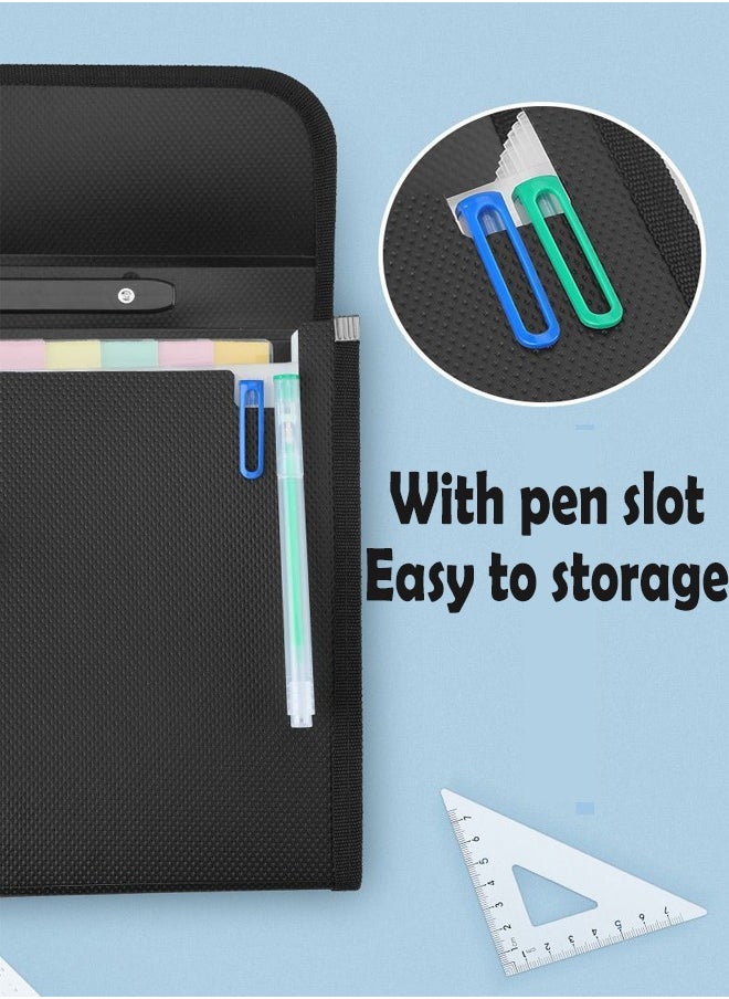 ZCM-HAPPY - Set of 2 A4 Document Bag Set - 13 Grid Accordion Bag & 12 Grid Rainbow Round Cover Portable Folder - High Capacity Multi-Layer Storage for Students & Professionals - Image 1