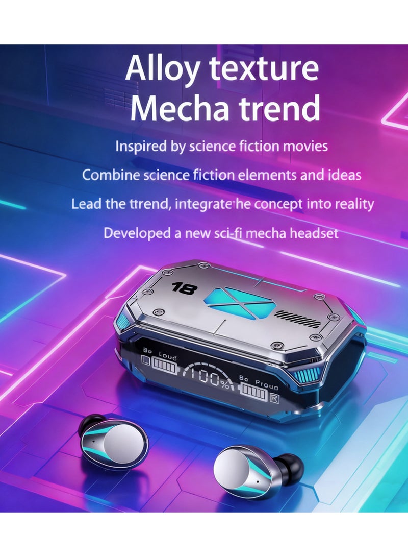 X-level Wireless Earbuds, Noise Earphones, Bluetooth Headphones Adaptive Cancelling To Ears And Environment, Hi-Res Sound, 40H Battery, Bluetooth 5.3, With Charging Case Compatible iPhone 17 Pro Max, Samsung Galaxy S25 Edge and Other Phones (Sliver) - Image 2