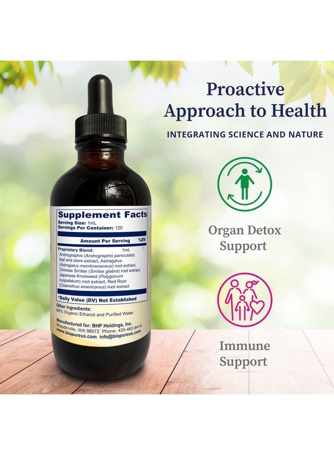 BioPure Quintessence - Botanical Tincture of 5 Herbal Extracts, Including Astragalus & Japanese Knotweed to Support Immune, Lymphatic Circulation, Gut, Liver & Whole-Body Wellness - 4 fl oz - Image 2