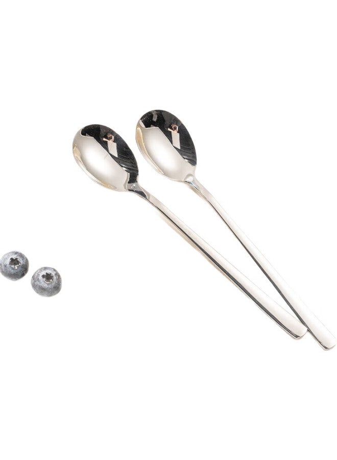CAIZHI (Caizhi) 304 Stainless Steel Spoons, Household Large Soup Spoons, Eating Spoons, Long-Handled Round Spoons, 2-Piece Set, Cz6800 - Image 1