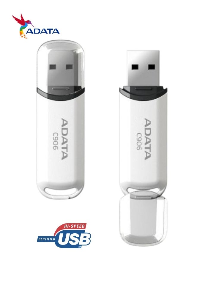 ADATA C906 Compact 16GB USB 2.0 Flash Drive | Lightweight and Fast Data Transfer | White  - Image 3