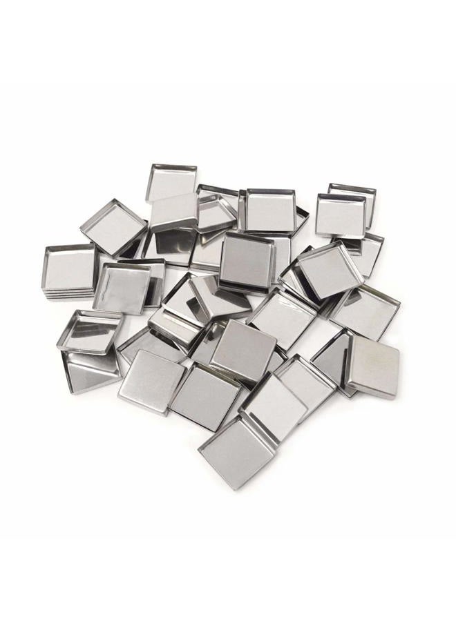 HONBAY 56PCS Metal Empty Square Metal Pans Make Up Tins Eyeshadow Blush Lipstick Organizer for Cosmetic Palettes (26mm, Height: 5mm) - Image 1