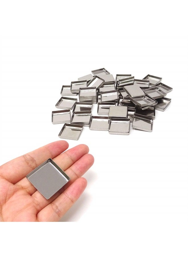 HONBAY 56PCS Metal Empty Square Metal Pans Make Up Tins Eyeshadow Blush Lipstick Organizer for Cosmetic Palettes (26mm, Height: 5mm) - Image 4