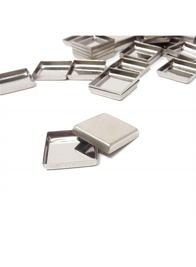 HONBAY 56PCS Metal Empty Square Metal Pans Make Up Tins Eyeshadow Blush Lipstick Organizer for Cosmetic Palettes (26mm, Height: 5mm) - Image 3