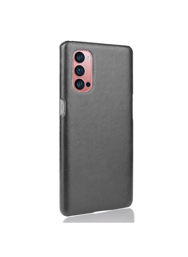 اس-توب جراب لهاتف OPPO Reno4 Pro مقاوم للصدمات من مادة الليتشي PC + PU - Image 3