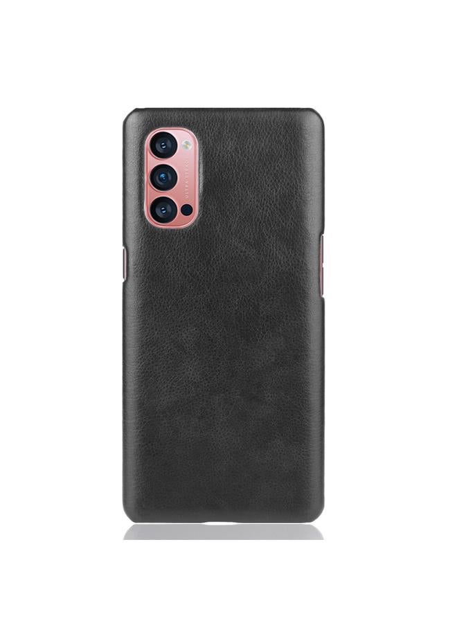 اس-توب جراب لهاتف OPPO Reno4 Pro مقاوم للصدمات من مادة الليتشي PC + PU - Image 2