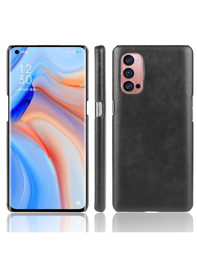 اس-توب جراب لهاتف OPPO Reno4 Pro مقاوم للصدمات من مادة الليتشي PC + PU - Image 1