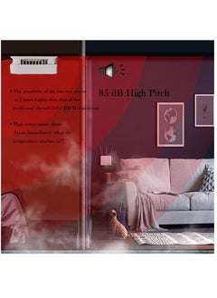 SYOSI Combination and Carbon Monoxide Alarm Detector, 3 in1 Temperature 85 dB High Decibel Battery Operated with LCD Display  - Image 3