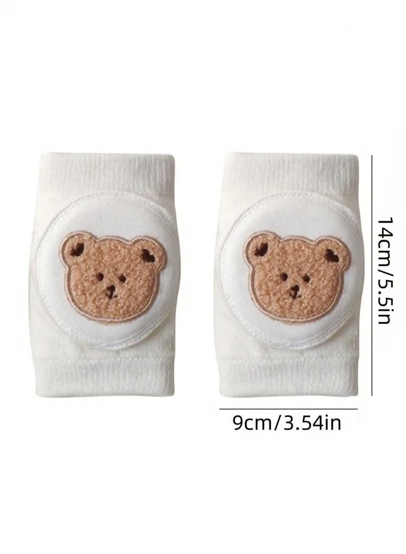 Gonice 1 Pairs Baby Knee Pads for Crawling, Breathable Summer Baby Crawling Knee Pads, Anti Slip Adjustable Knee Pads, High Elastic Soft Baby Knee Protectors, Leg Warmers for Baby Toddler Girls Boys (Cute Bear) - Image 4