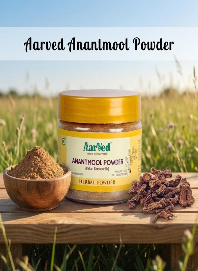 AarVed Anantmool Powder (150g) - Indian Sarsaparilla Root Powder (Hemidesmus Indicus/Nannari/Anantha/Sugandhi Veru)- Herbal Supplement for Skin & Hair Care. - Image 2