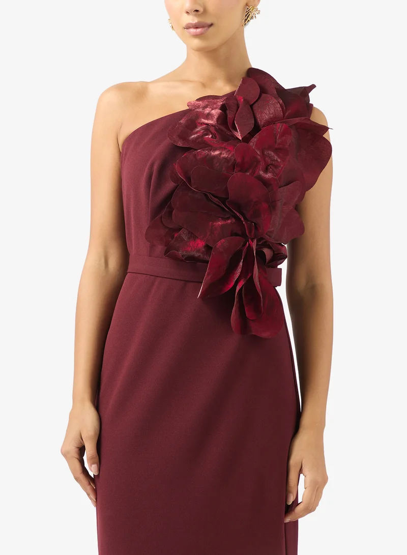 Iyra  On Shoulder Frill Detail Maxi Dress for Women | Best Price UAE