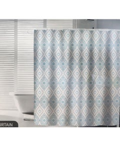 Generic Waterproof Polyester Shower Curtain With 12 Hooks 180*180CM  - Image 1