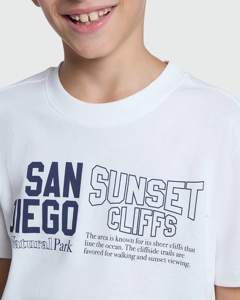 Ovs Classic Mod C White Tee For Boys – OVS