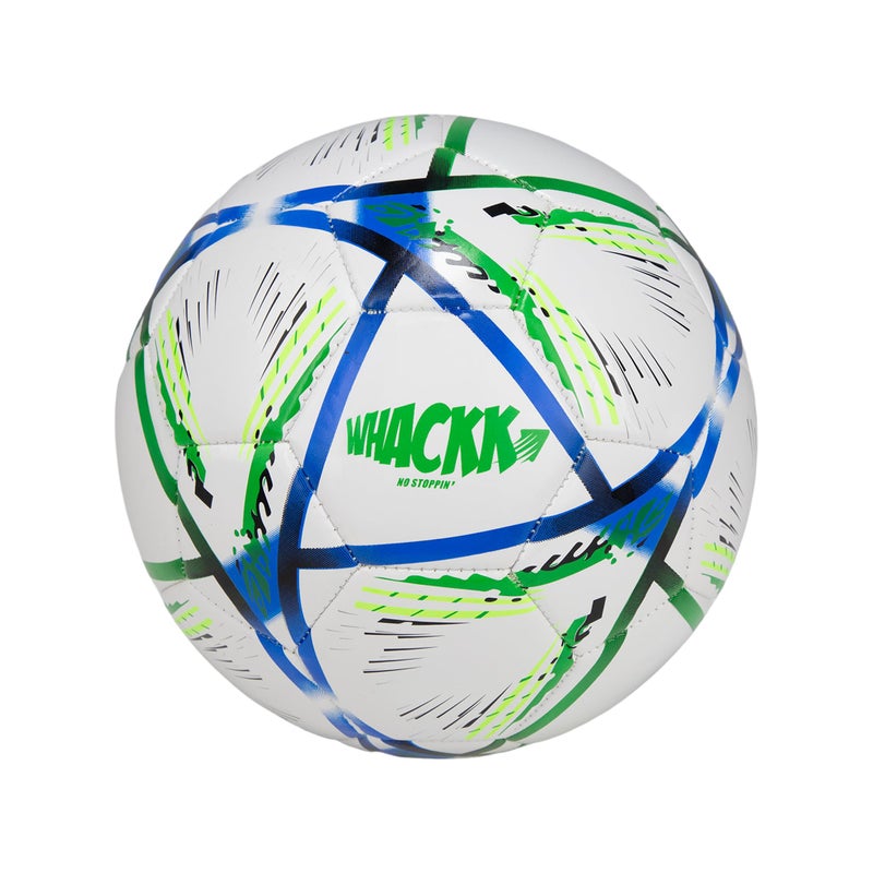 WHACKK كرة قدم WHACKK مقاس 5، مخيطة يدوياً للتدريب والممارسة - مقاومة للماء من PVC الأصلي. كرة رياضية مثالية بثلاث طبقات لجميع الأعمار على الأرض، العشب والمرصوف (هاجي، أخضر بحري) - Image 4