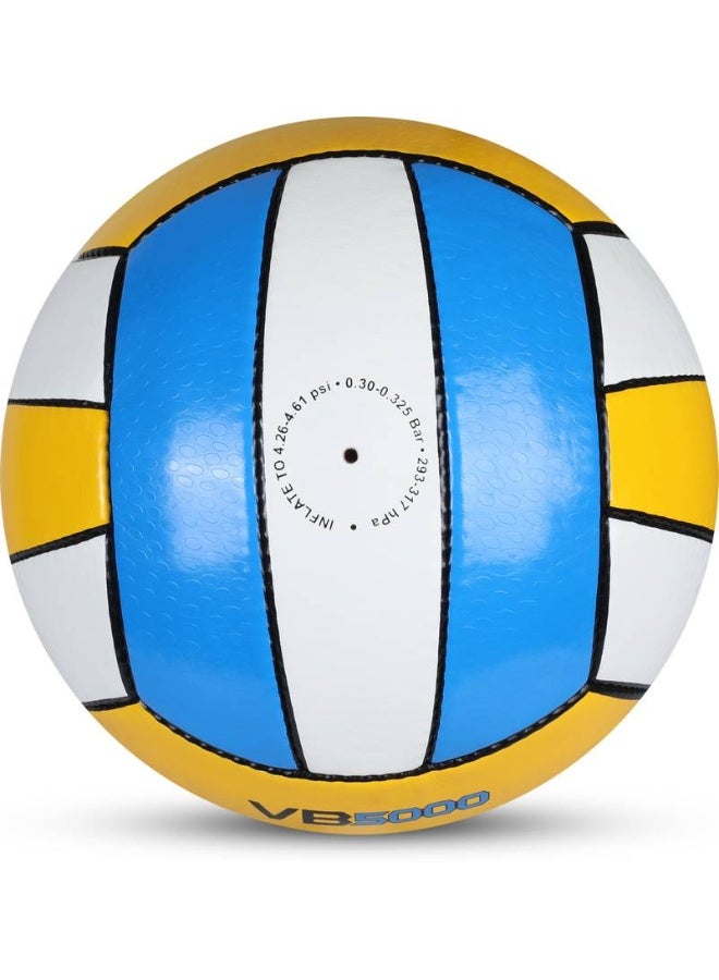 Nivia NIVIA PU - 5000 Volleyball - Size: 4  (Standard, Pack of 1, White, Blue, Yellow) - Image 2