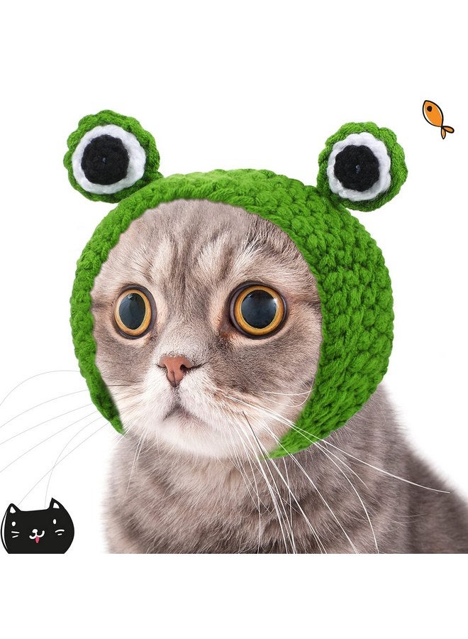 Weewooday 5 Pcs Cat Hat Adorable Costume Bunny Hat with Ears Funny Mane Hat for Cats and Small Dogs Kitten Puppy Party Costume Accessory Headwear (Lion, Frog, Rabbit, Sunflower, Banana) - Image 4