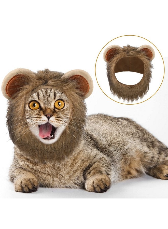 Weewooday 5 Pcs Cat Hat Adorable Costume Bunny Hat with Ears Funny Mane Hat for Cats and Small Dogs Kitten Puppy Party Costume Accessory Headwear (Lion, Frog, Rabbit, Sunflower, Banana) - Image 5