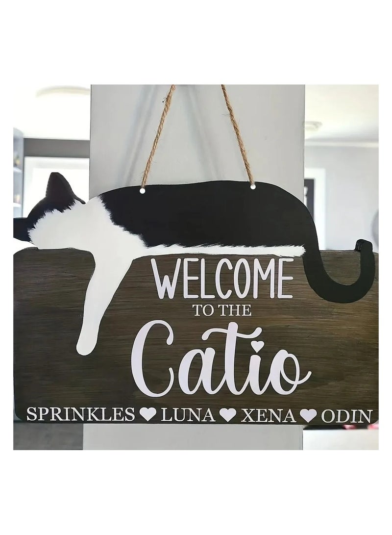 One Piece Wooden Sign Welcoming People A Fun Hanging Sign To Send Joy And Happiness - Image 1