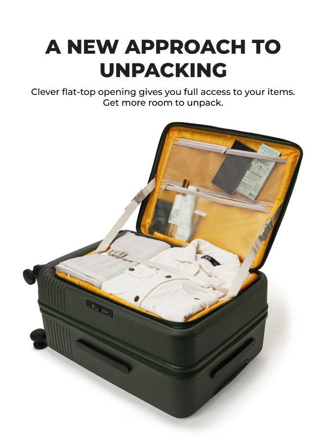 Mokobara MOKOBARA The Access Trunk Check-in Medium Luggage Expandable 8 Hinomoto Wheels TSA Lock Trolley for Travels (Green)  - Image 3