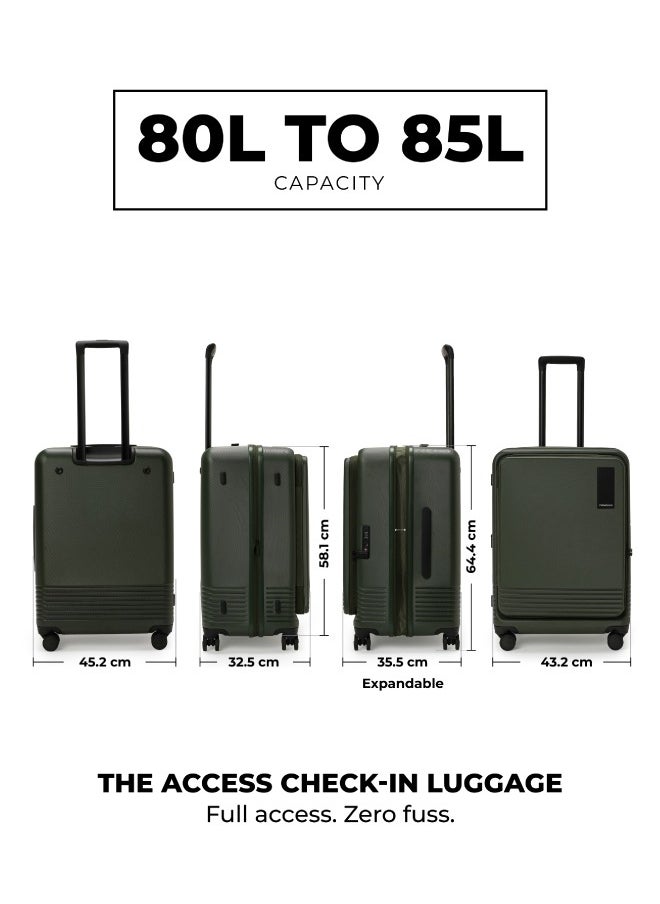 Mokobara - MOKOBARA The Access Trunk Check-in Medium Luggage Expandable 8 Hinomoto Wheels TSA Lock Trolley for Travels (Green) - Image 1