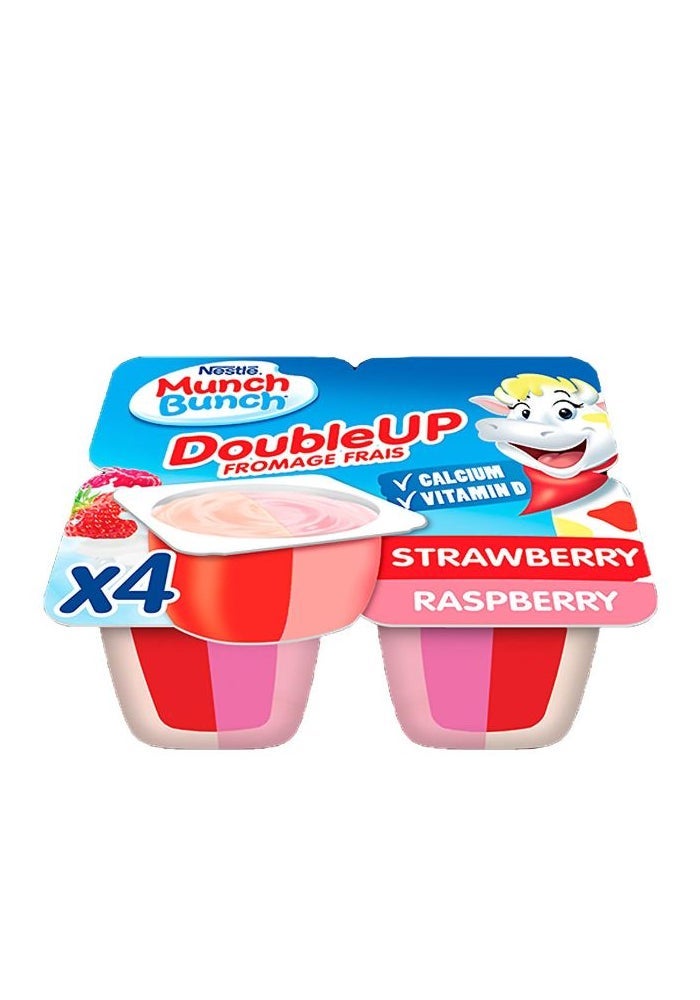 Munch Bunch Double Up Strawberry Raspberry - 4 Pack for Kids