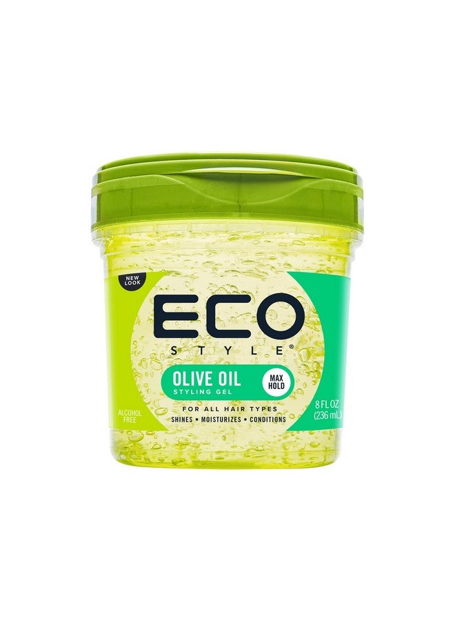Eco Style Gel Olive Oil Styling - Adds Shine and Tames Split Ends - Delivers Moisture to Scalp - Nourishes And Repairs - Provides Weightless and Superior Hold - Ideal for all Hair - 8 oz - Image 1