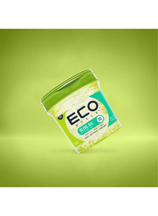 Eco Style Gel Olive Oil Styling - Adds Shine and Tames Split Ends - Delivers Moisture to Scalp - Nourishes And Repairs - Provides Weightless and Superior Hold - Ideal for all Hair - 8 oz - Image 3