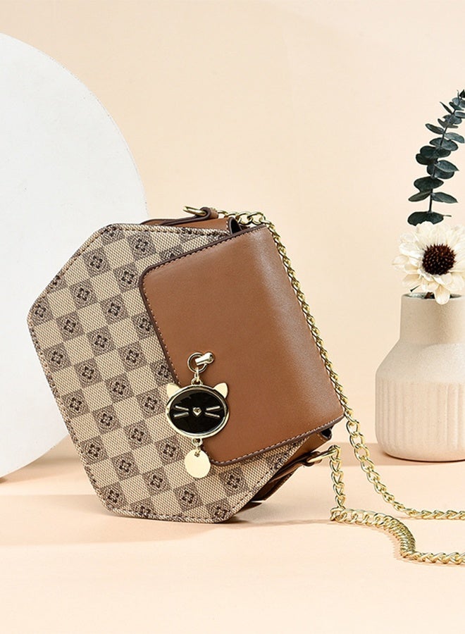 GROIC Women's Crossbody Bag Shoulder Bag with Adjustable Wide Strap, Plaid Pattern Crossbody Purse, Simple and Stylish Mini HandBag Trendy Small Shoulder Bag, Women's Travel Bag - Image 5