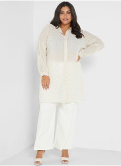 Vero Moda Curve Longline Printed Shirt Dress  - Image 4