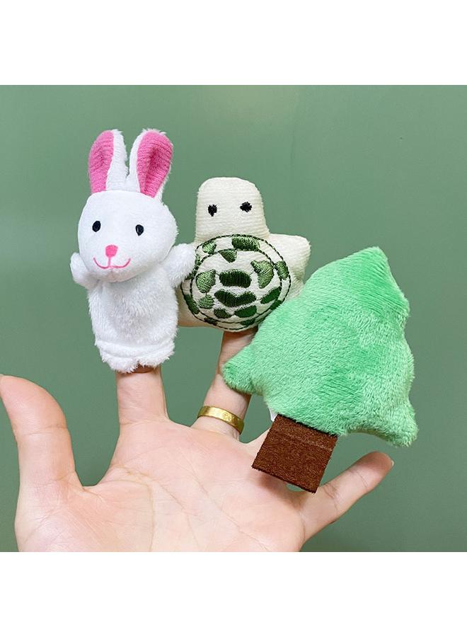 Bluejw 2025 New Cartoon Animal Plush Toy Finger Doll Baby Soothing Finger Doll Panda Rabbit - Image 1