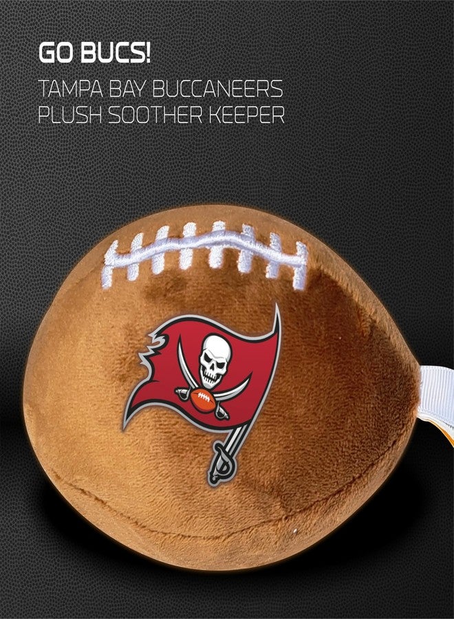 Smilo Tampa Bay Buccaneers Plush Football Pacifier Holder by Smilo - Officially Licensed NFL Soother Holder - Soft Plush Toy and Dummy Holder - Fits Any Pacifier - Stroller Accessory & Newborn Essential - Image 5