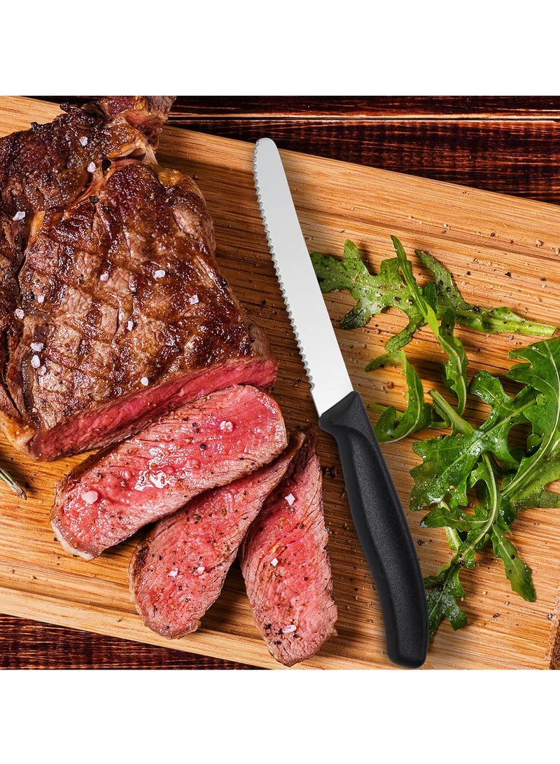 طقم سكاكين 3 قطع من الستانلس ستيل بمقبض أسود متعدد الاستخدام - Image 3