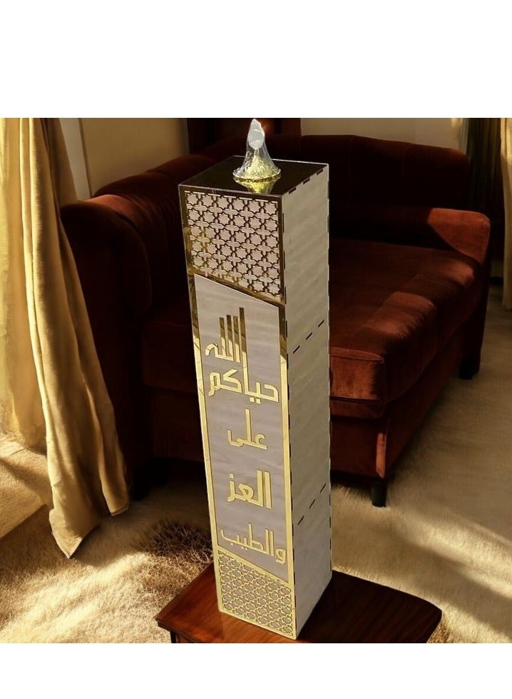 fan baytk Luxury Incense Burner and Burner - Dimensions: 15cm x 15cm x 80cm - Perfect for welcoming guests and adding a touch of magic and comfort to your home - Image 2