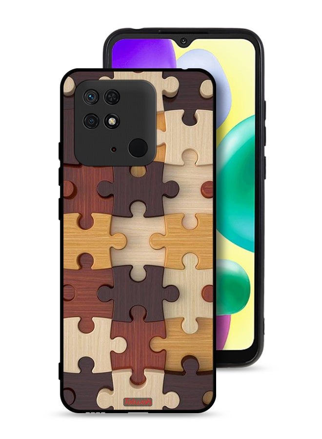 Tolwak Xiaomi Redmi 10C Protective Case Cover Wooden Pattern - Image 1