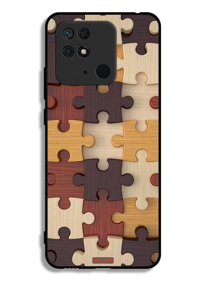Tolwak Xiaomi Redmi 10C Protective Case Cover Wooden Pattern - Image 2