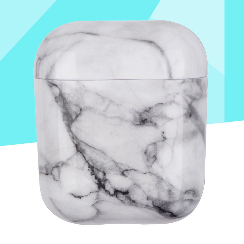 2pcs Earphone Protector PC Marbling Full Protective Headset Case Hard Cover Compatible for AirPods 1/2 (S03) - Image 1