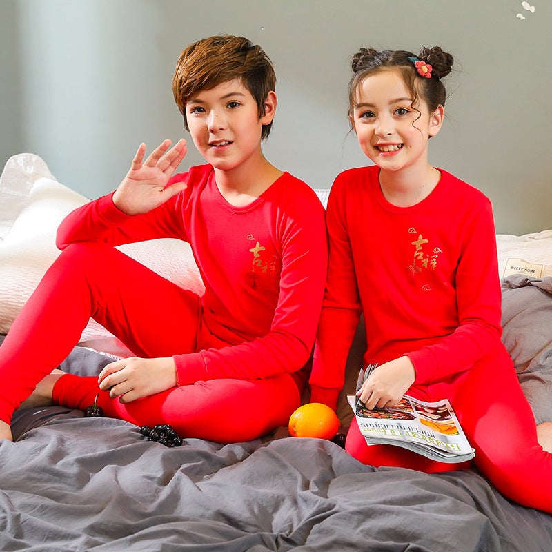 Children'S Thermal Underwear Two-Piece Set Big Children'S Cotton Autumn Clothes Suit For Boys And Girls - Image 4