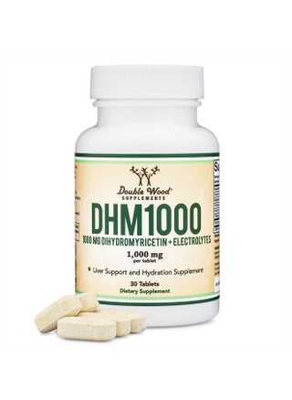 DHM1000 Dihydromyricetin (DHM) Tablets - Most Powerful DHM Supplement on The Market - 1,000mg (30 Count) Enhanced with Electrolytes for Hydration and Better Mornings and Liver Support by Double Wood - pzsku/Z1BED2C9104C68DD7A2D1Z/45/_/1681346641/06a49254-4e51-4403-8859-703915d3394a
