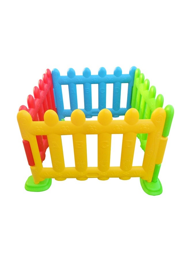 شيانغ يو سياج متعدد الألوان بـ 4 قطع مع أبواب بلاستيكية للأطفال  - Image 2