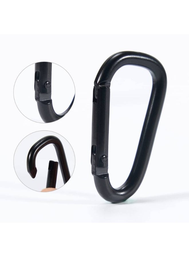 Stealodeal StealODeal Black Aluminium Carabiner Clip Hook Keychain Buckle for Outdoor Carabiner  (Black)  - Image 3