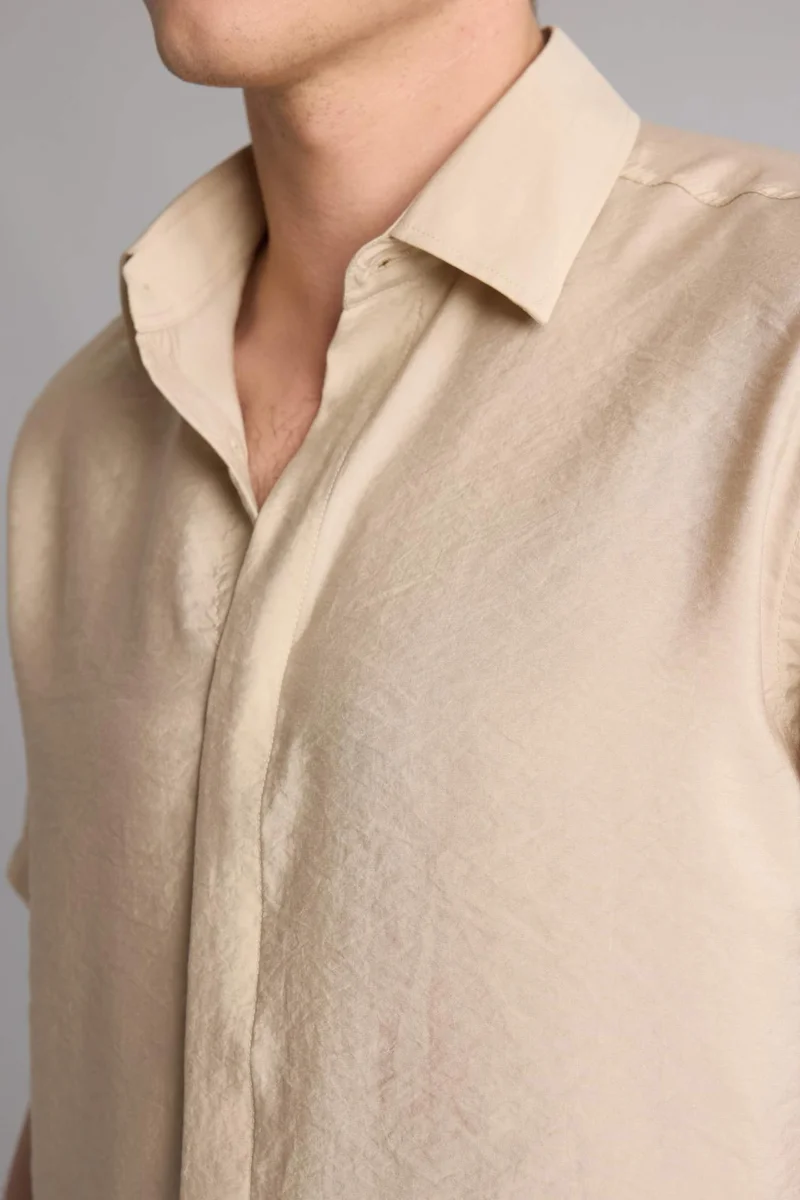 Defacto  Regular Fit Modal Short Sleeve Shirt for Men | Best Price UAE