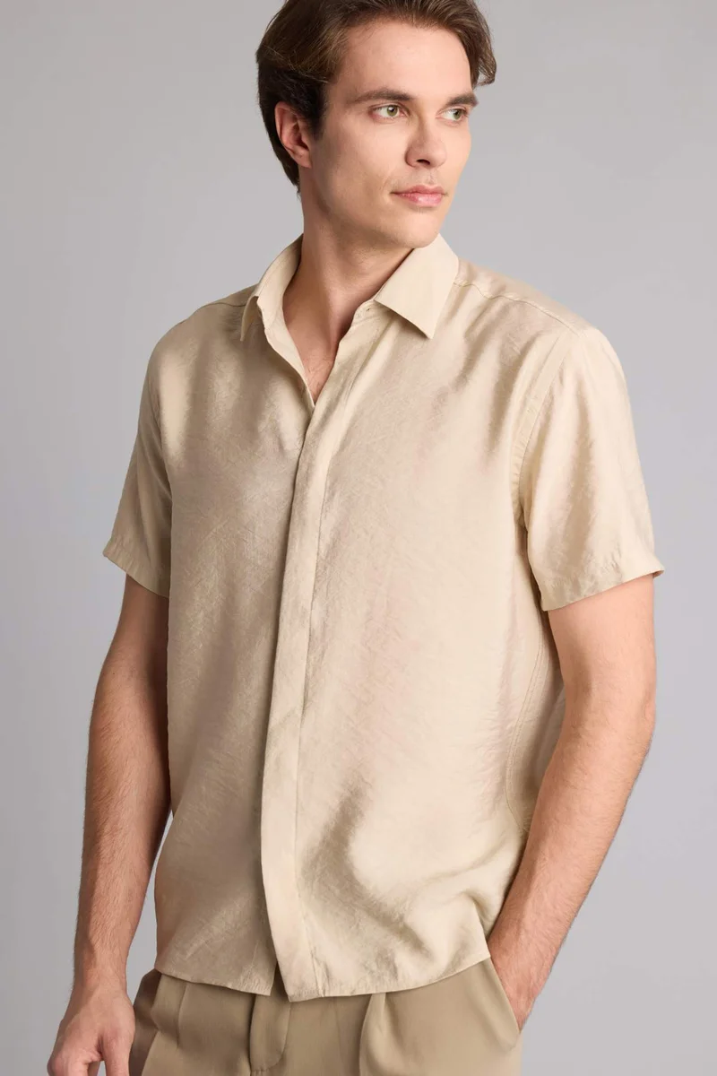 Regular Fit Modal Short Sleeve Shirt